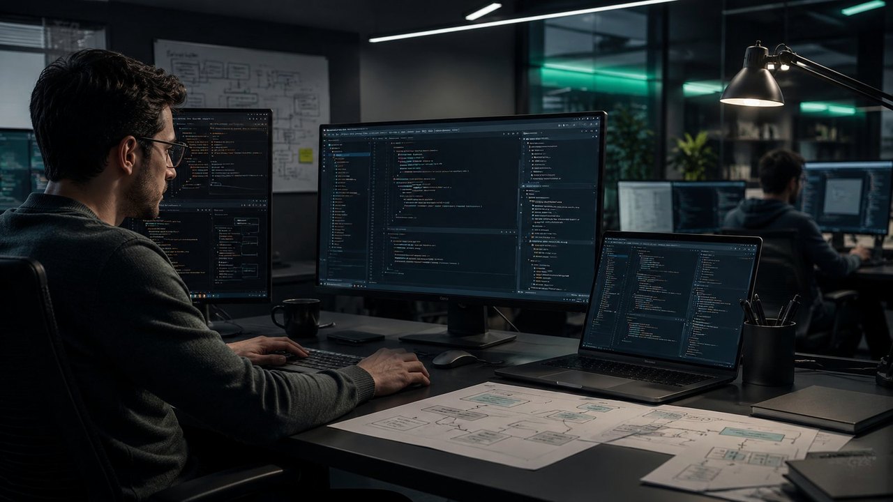 Escena conceptual sobre Cuándo conviene un desarrollo web a medida y cuándo no