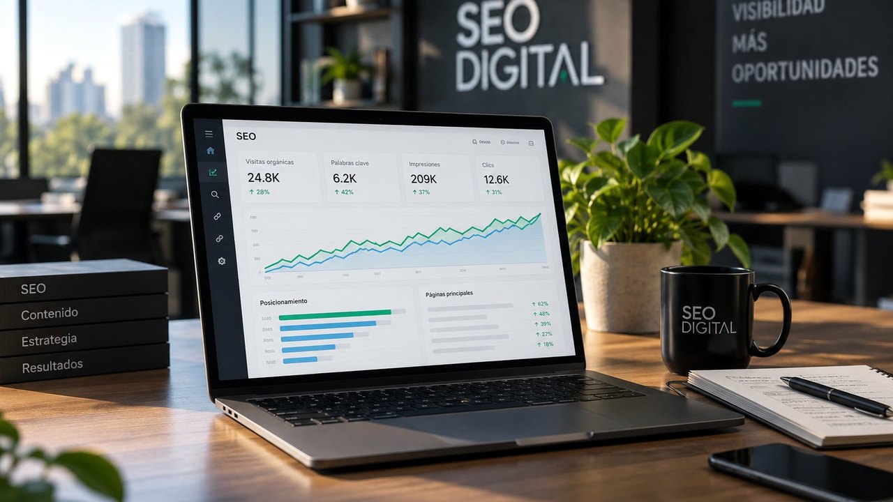 Escena conceptual sobre Cómo elegir temas SEO que atraen clientes y no solo visitas