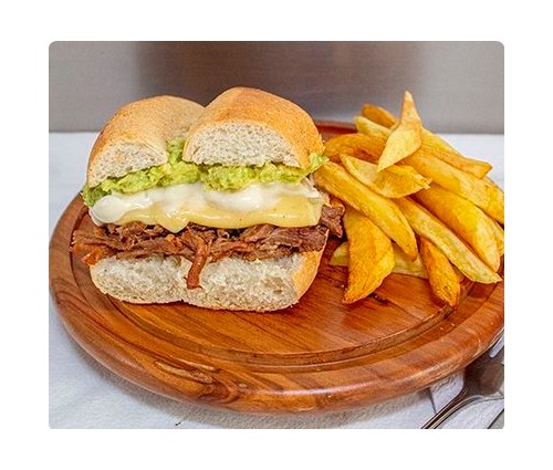 Sándwich de mechada de vacuno (170 g)